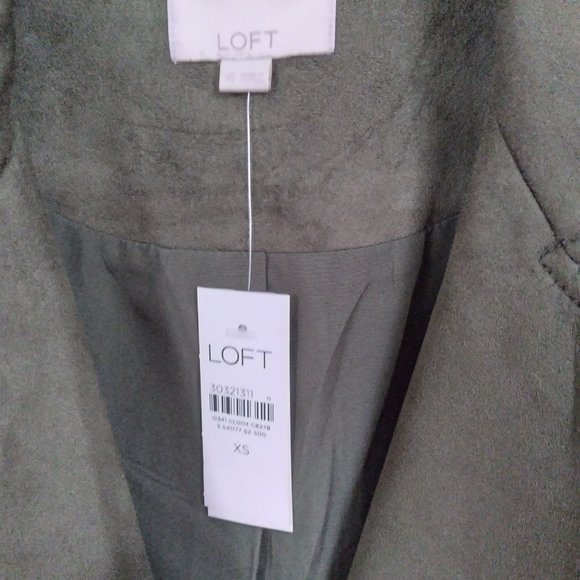 NWT LOFT Faux Suede Moto Jacket - Picture 3 of 3